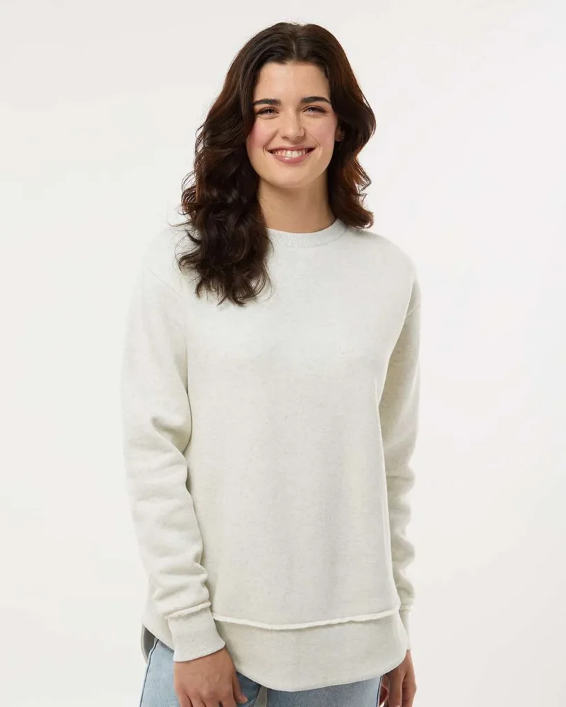 LAT Women's Weekend Crewneck Sweatshirt Natural Heather