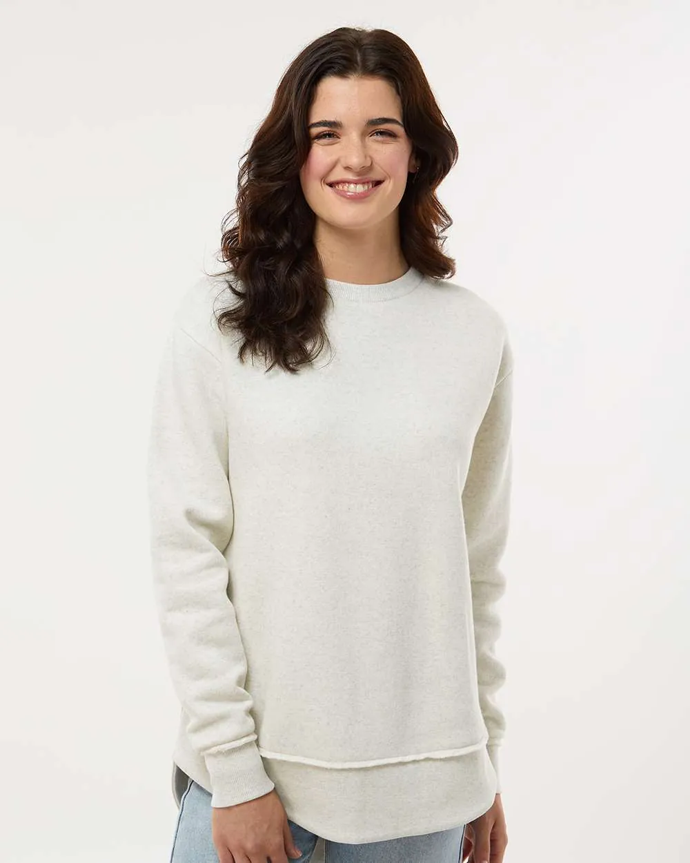 LAT Women's Weekend Crewneck Sweatshirt Natural Heather