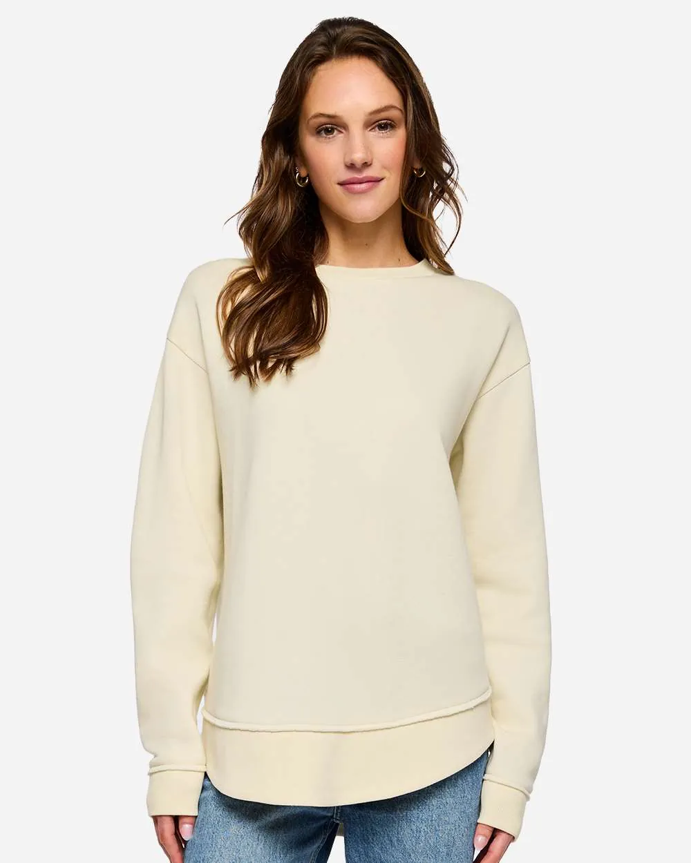 LAT Women's Weekend Crewneck Sweatshirt Natural
