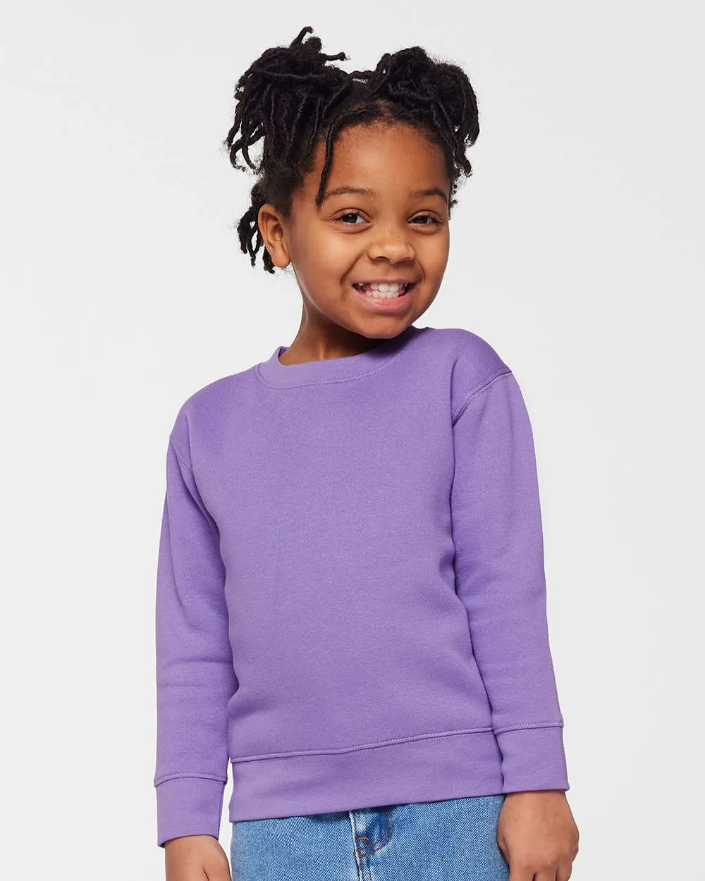Rabbit Skins Toddler Fleece Crewneck Sweatshirt Lavender