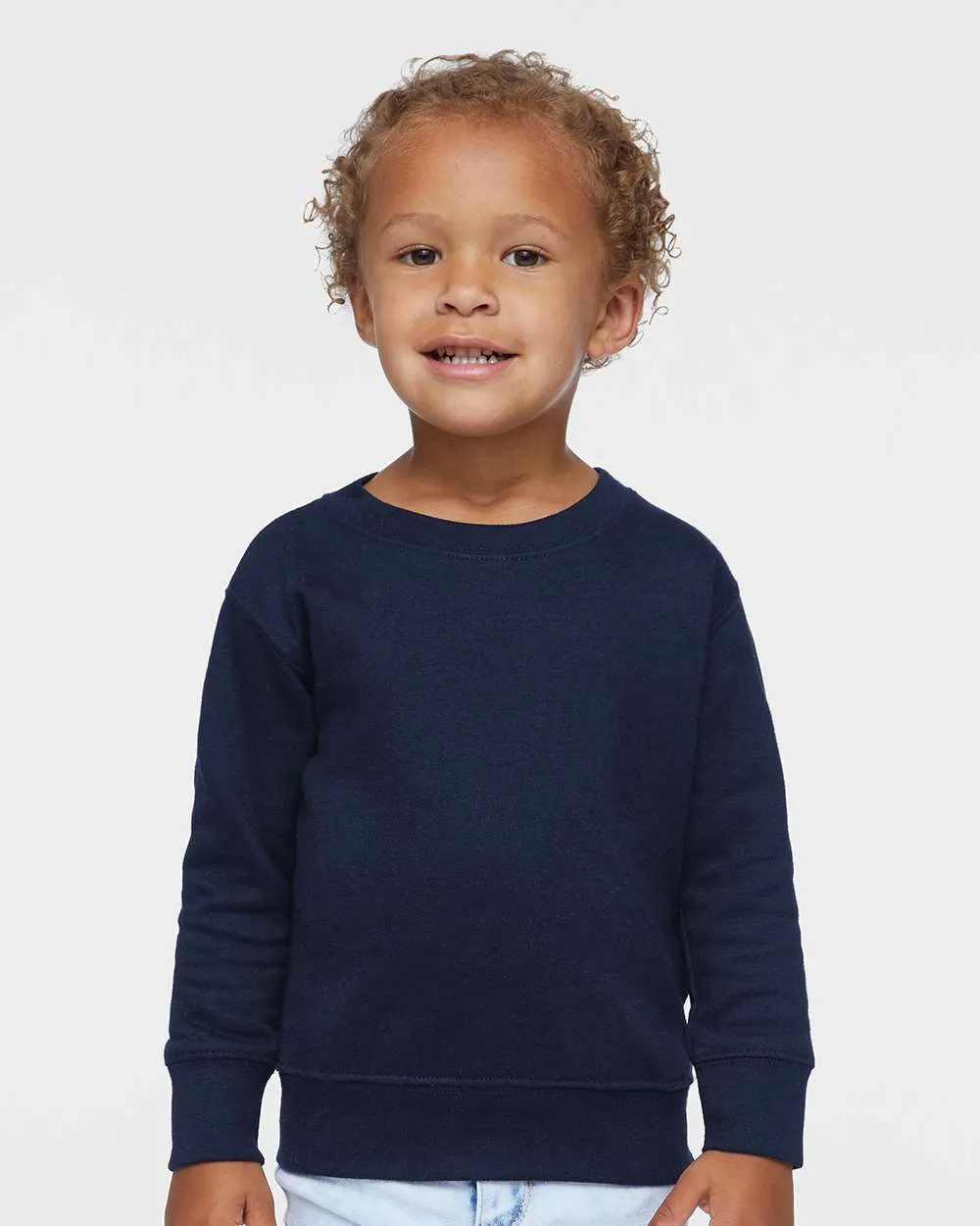 Rabbit Skins Toddler Fleece Crewneck Sweatshirt Navy