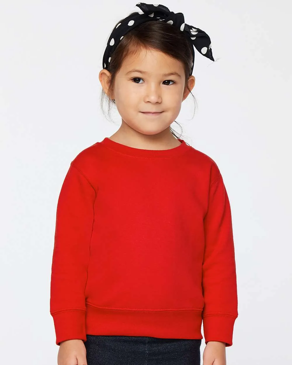 Rabbit Skins Toddler Fleece Crewneck Sweatshirt Red