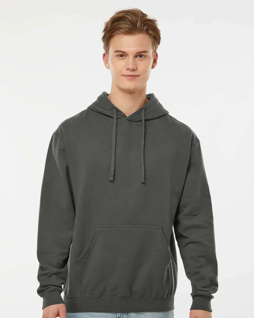 Tultex Fleece Hooded Sweatshirt Charcoal