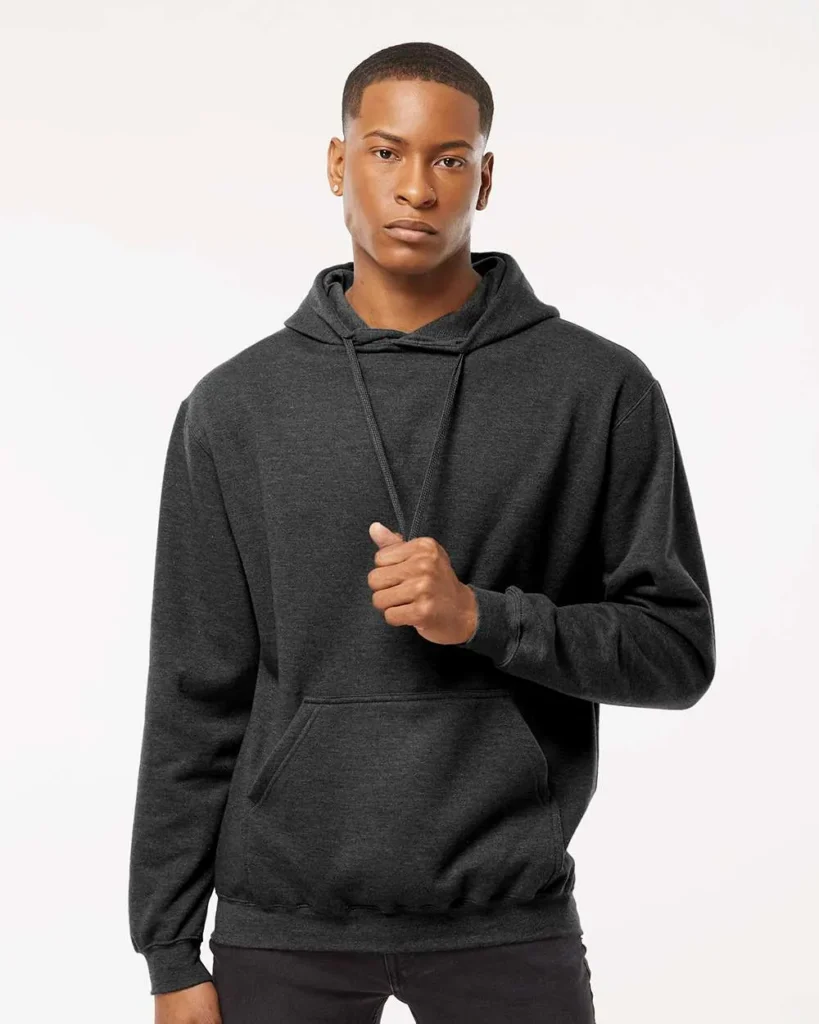 Tultex Fleece Hooded Sweatshirt Heather Graphite
