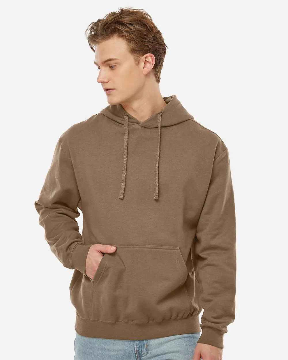 Tultex Fleece Hooded Sweatshirt Light Brown