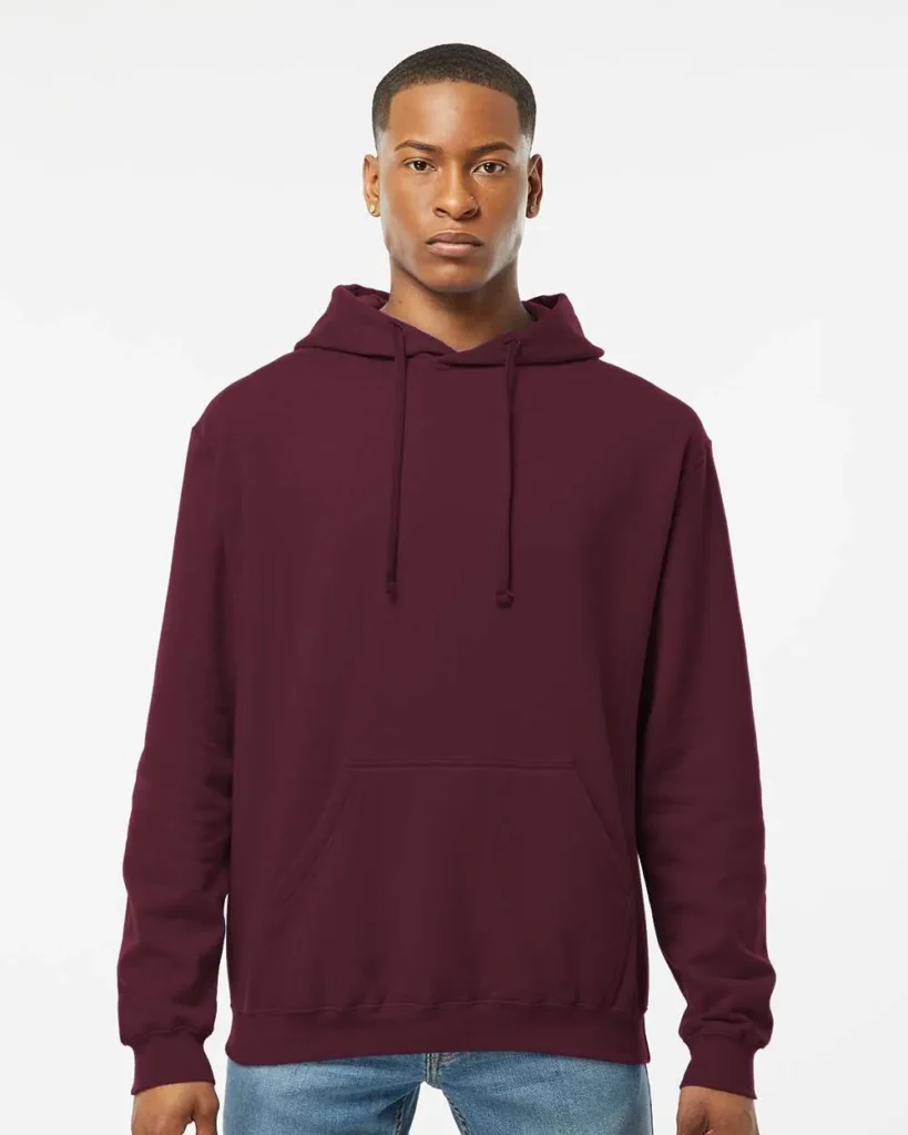 Tultex Fleece Hooded Sweatshirt Maroon