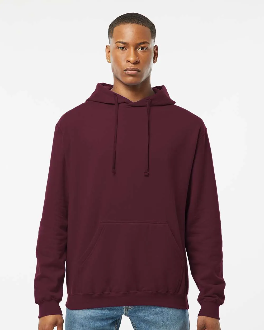 Tultex Fleece Hooded Sweatshirt Maroon