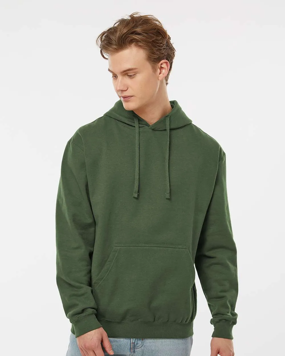 Tultex Fleece Hooded Sweatshirt Military Green