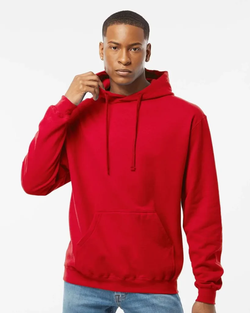 Tultex Fleece Hooded Sweatshirt Red