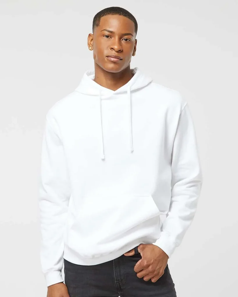 Tultex Fleece Hooded Sweatshirt White