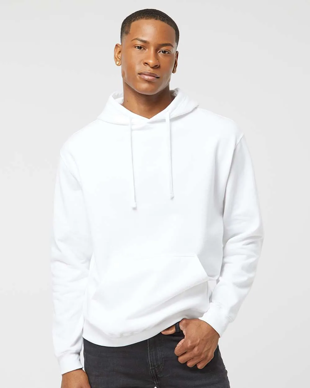 Tultex Fleece Hooded Sweatshirt White