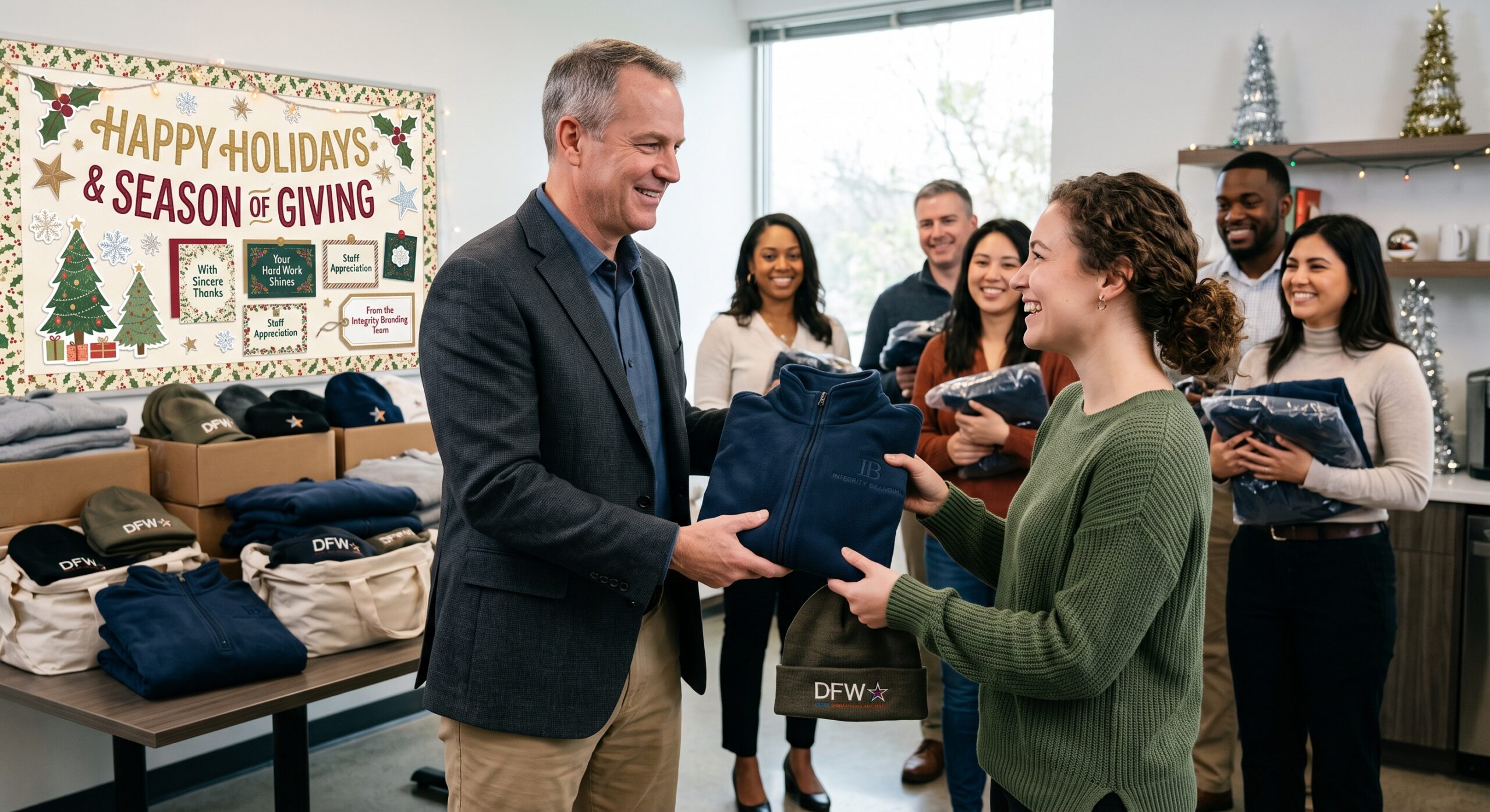 Embroidered apparel for corporate staff