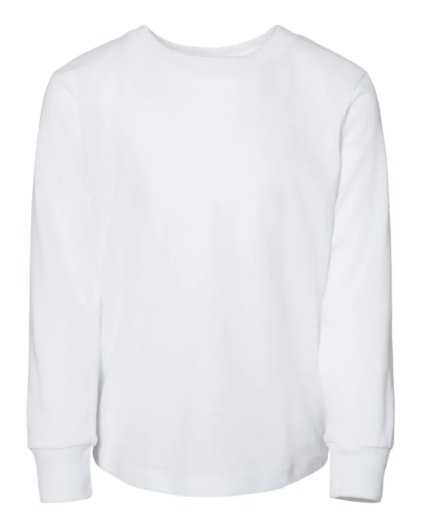 Bella + Canvas Toddler Jersey Long Sleeve White