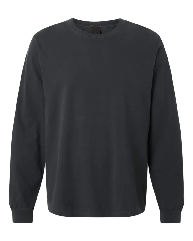 Bella+Canvas Garment-Dyed Long Sleeve Washed Black