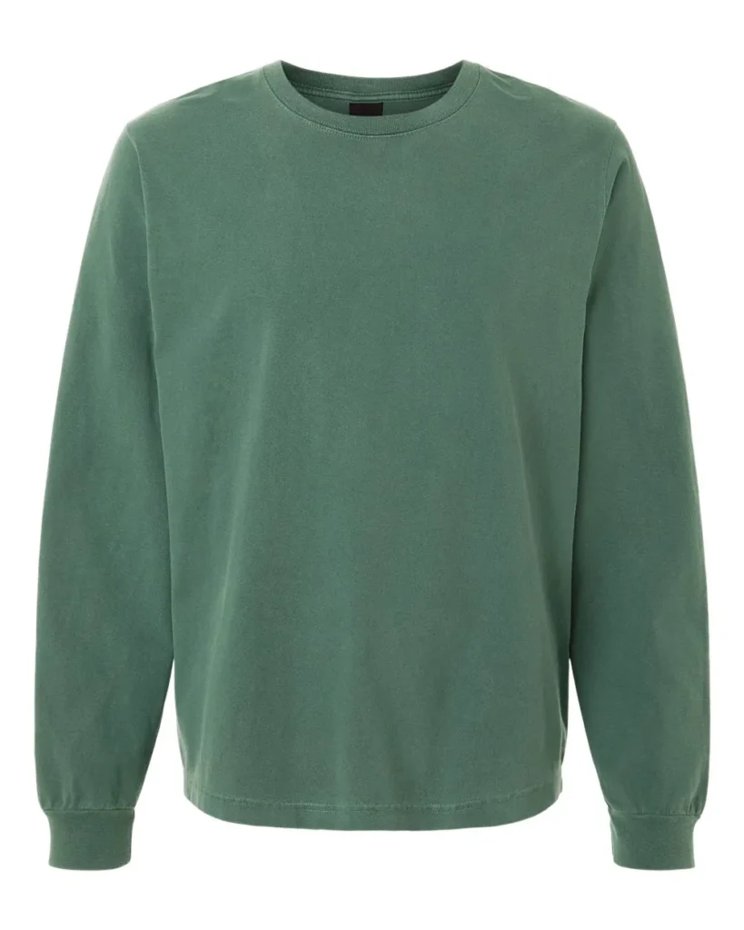 Bella+Canvas Garment-Dyed Long Sleeve Washed Pine