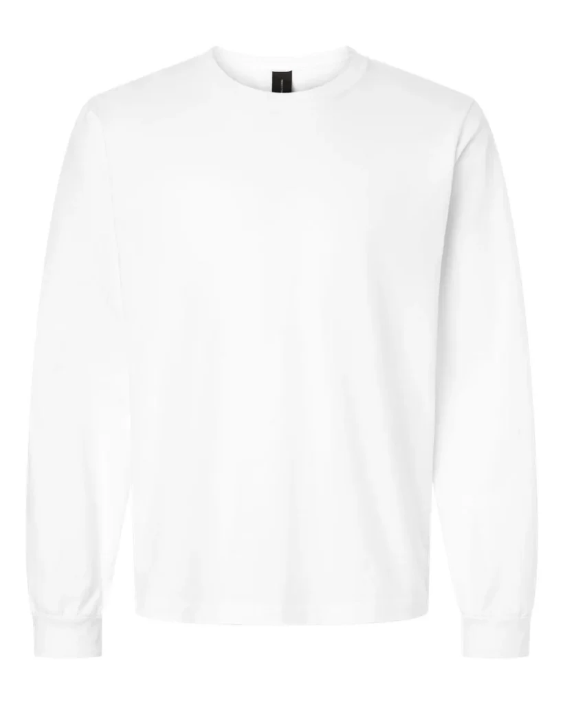 Bella+Canvas Garment-Dyed Long Sleeve White