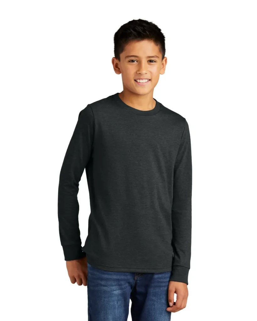 District Youth Tri-blend Long Sleeve Black Frost