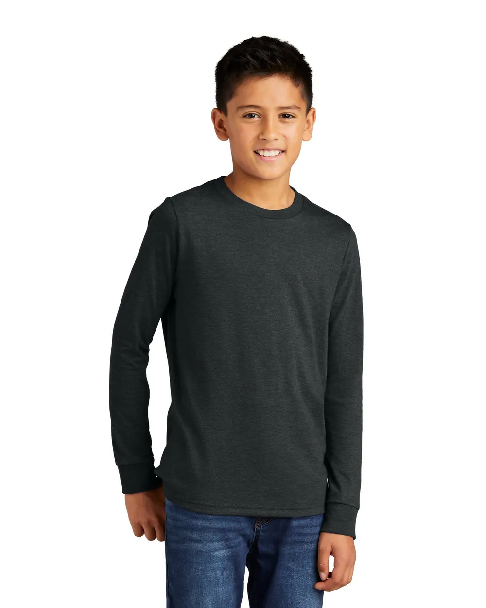 District Youth Tri-blend Long Sleeve Black Frost