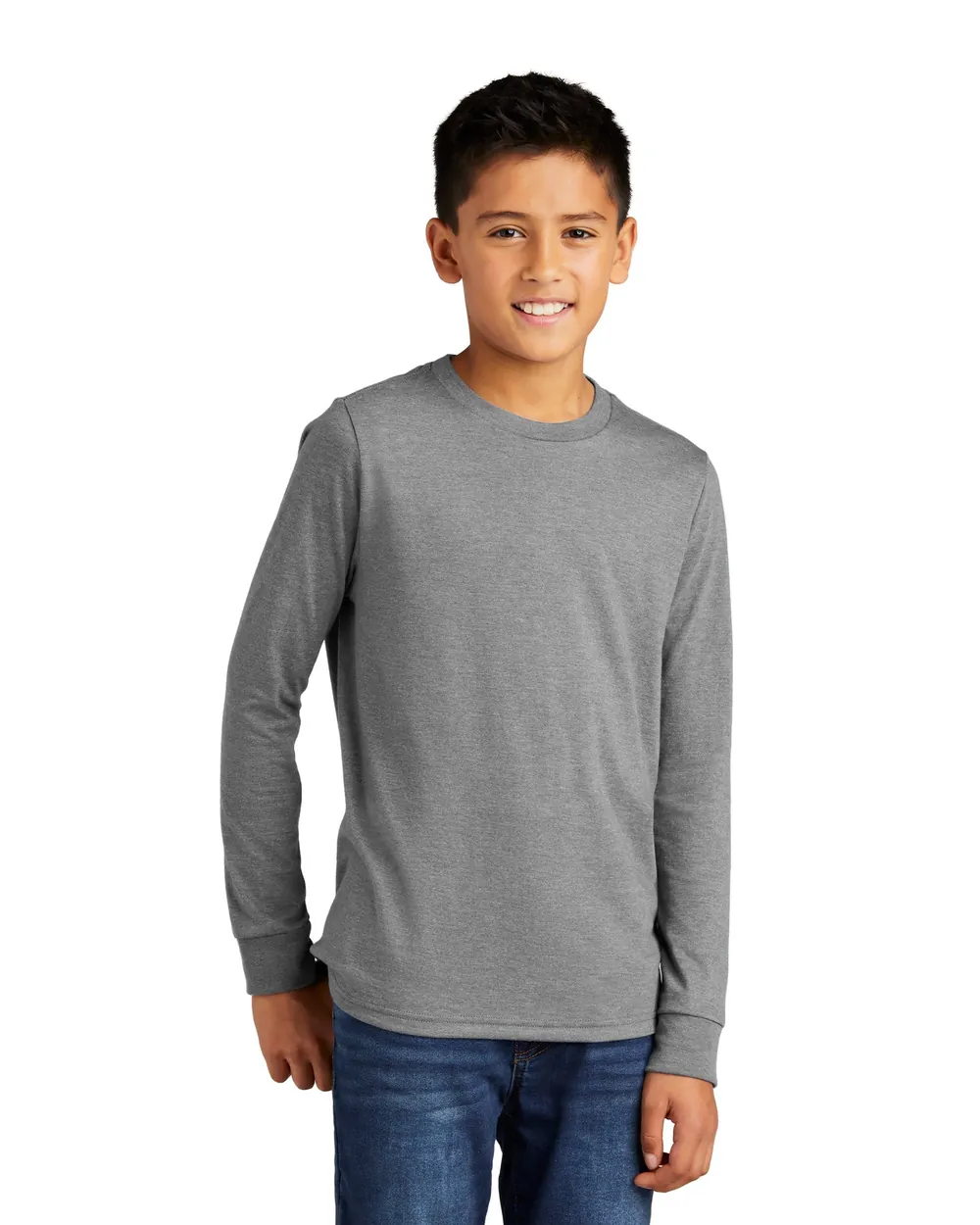 District Youth Tri-blend Long Sleeve Grey Frost