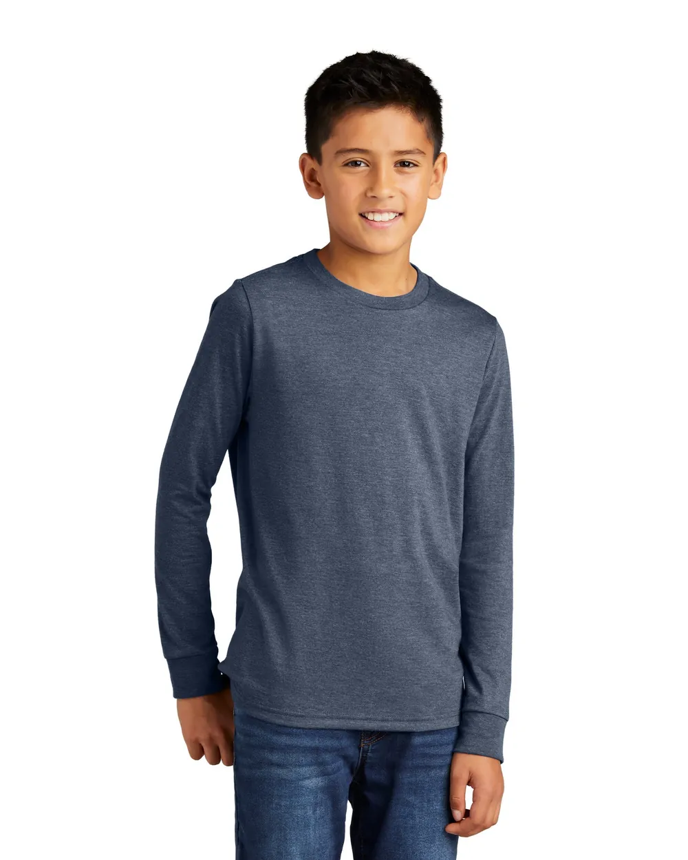District Youth Tri-blend Long Sleeve Navy Frost