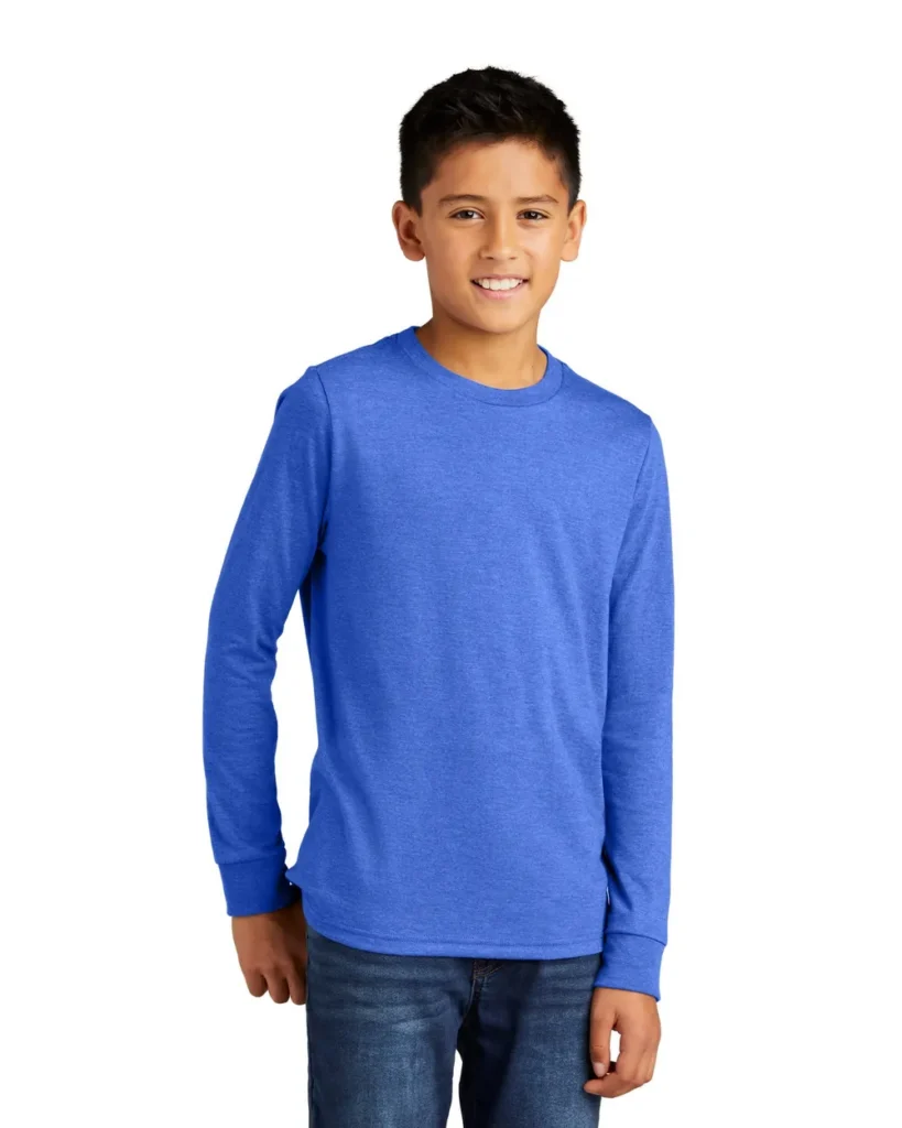 District Youth Tri-blend Long Sleeve Royal Frost