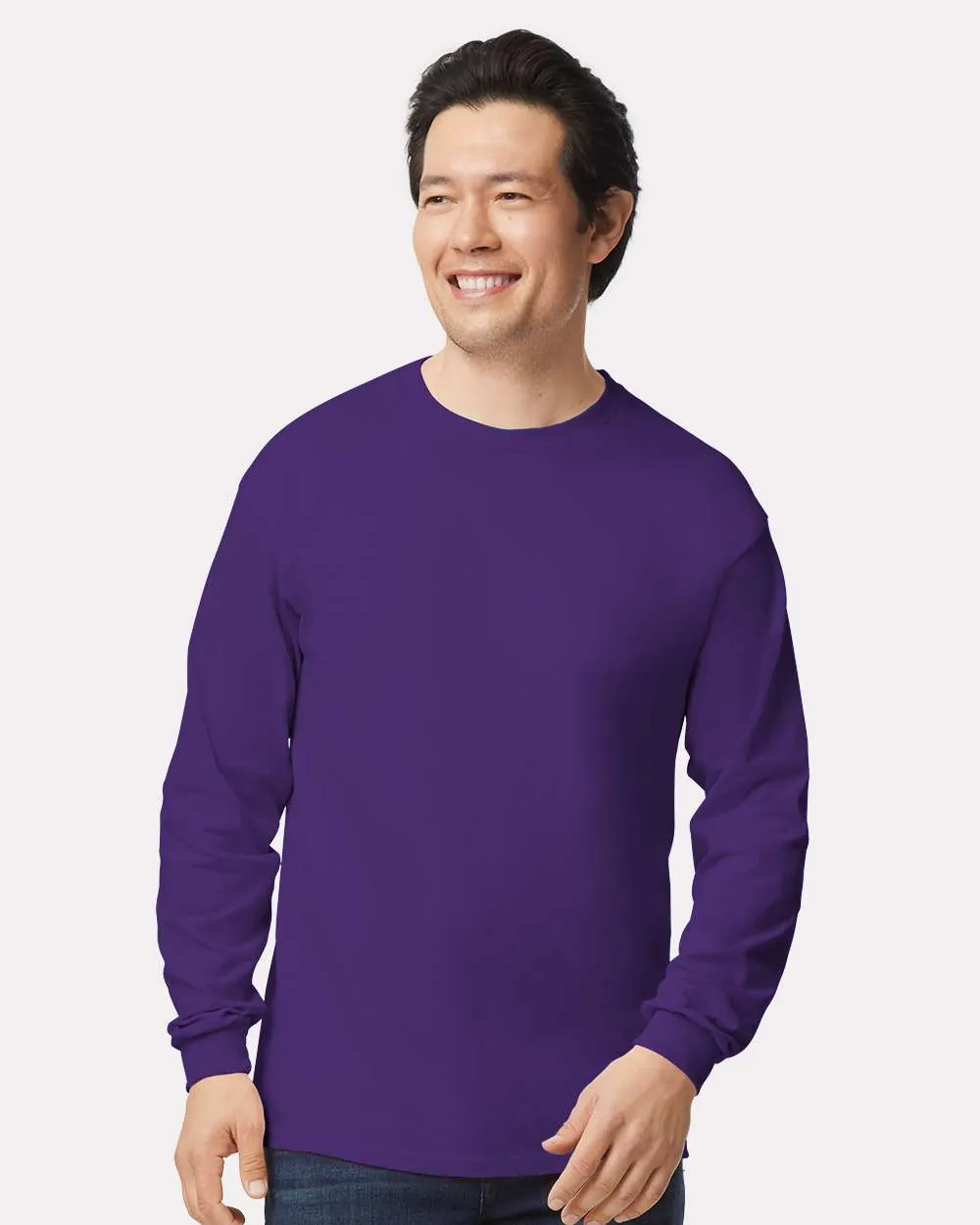 Gildan 100% Cotton Long Sleeve Purple
