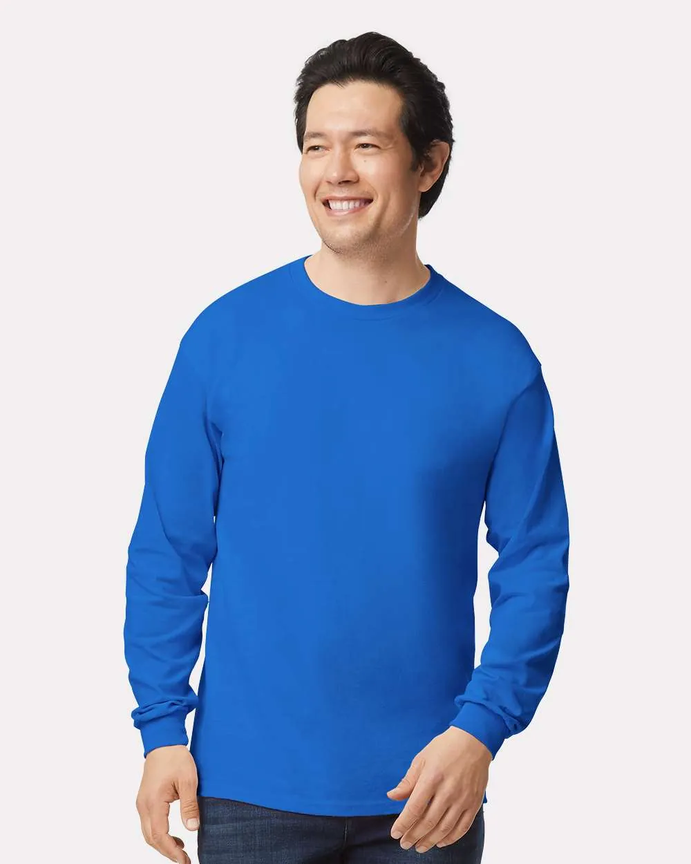 Gildan 100% Cotton Long Sleeve Royal