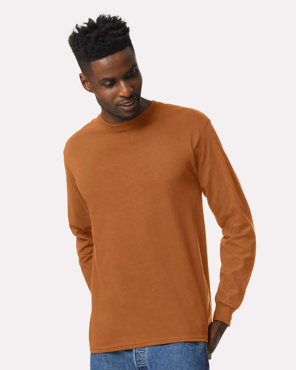 Gildan 100% Cotton Long Sleeve Texas Orange