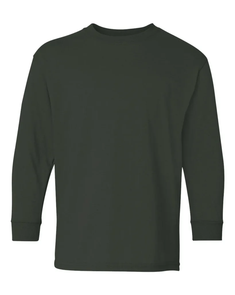 Gildan Youth Long Sleeve Forest Green