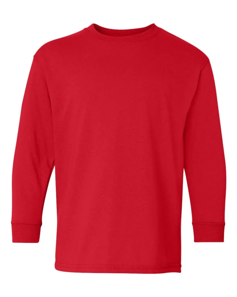 Gildan Youth Long Sleeve Red