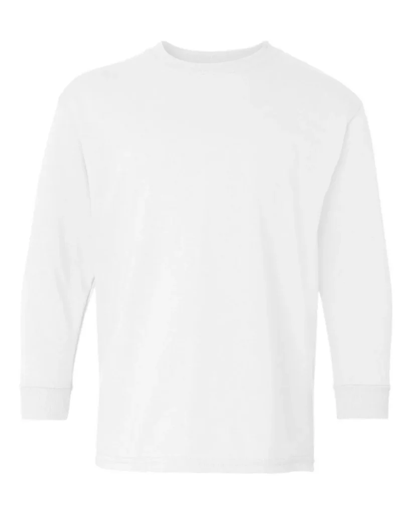 Gildan Youth Long Sleeve White