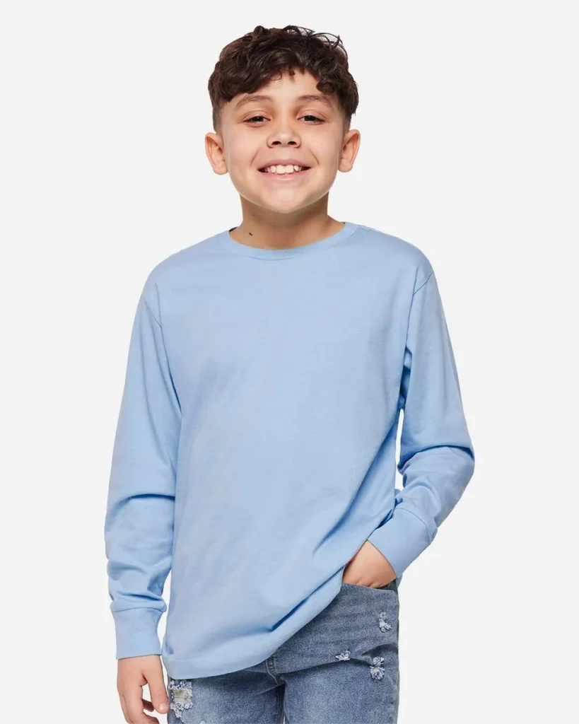 LAT Youth Long Sleeve Light Blue