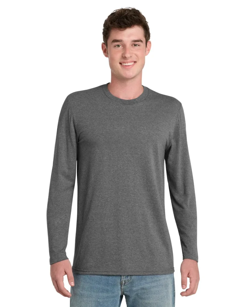 Port & Co Tri-blend Long Sleeve Graphite Heather
