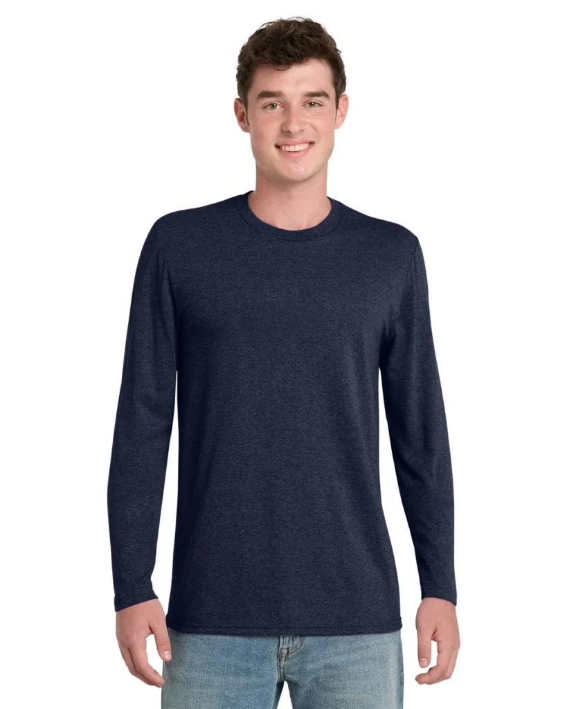 Port & Co Tri-blend Long Sleeve Team Navy Heather