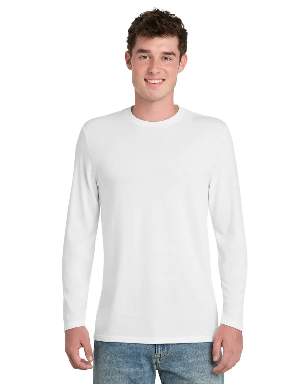 Port & Co Tri-blend Long Sleeve White
