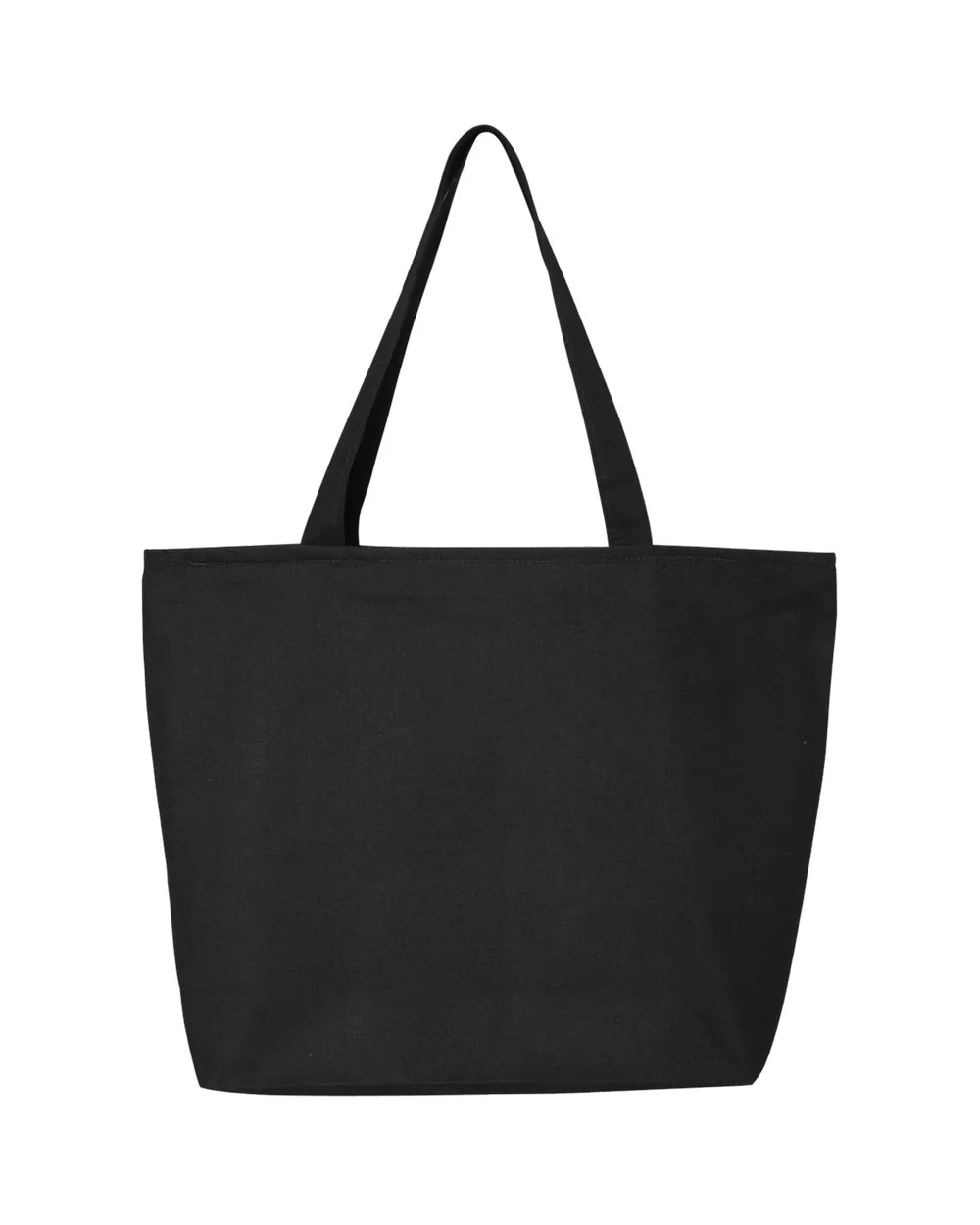 Q-Tees Zippered Tote Black