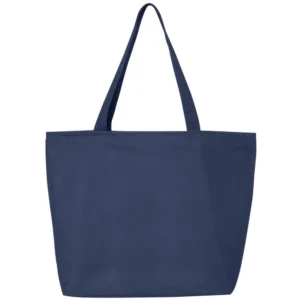 Q-Tees Zippered Tote Navy