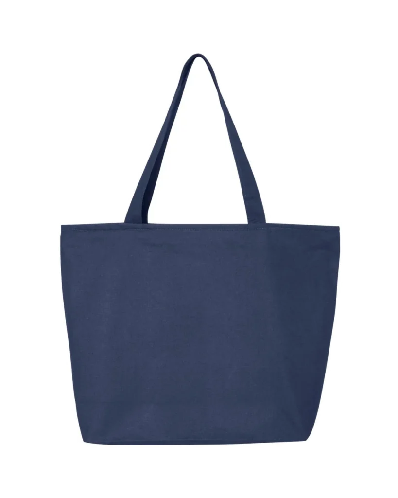 Q-Tees Zippered Tote Navy