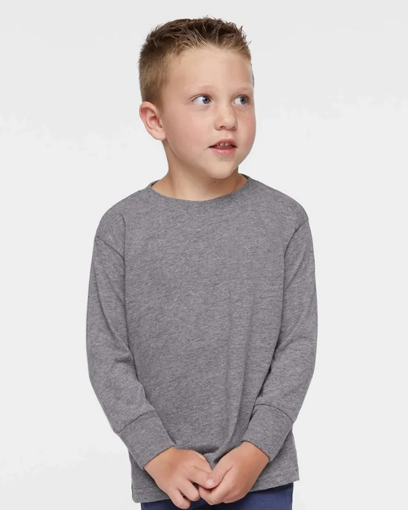 Rabbit Skins Toddler Fine Long Sleeve Granite Heather