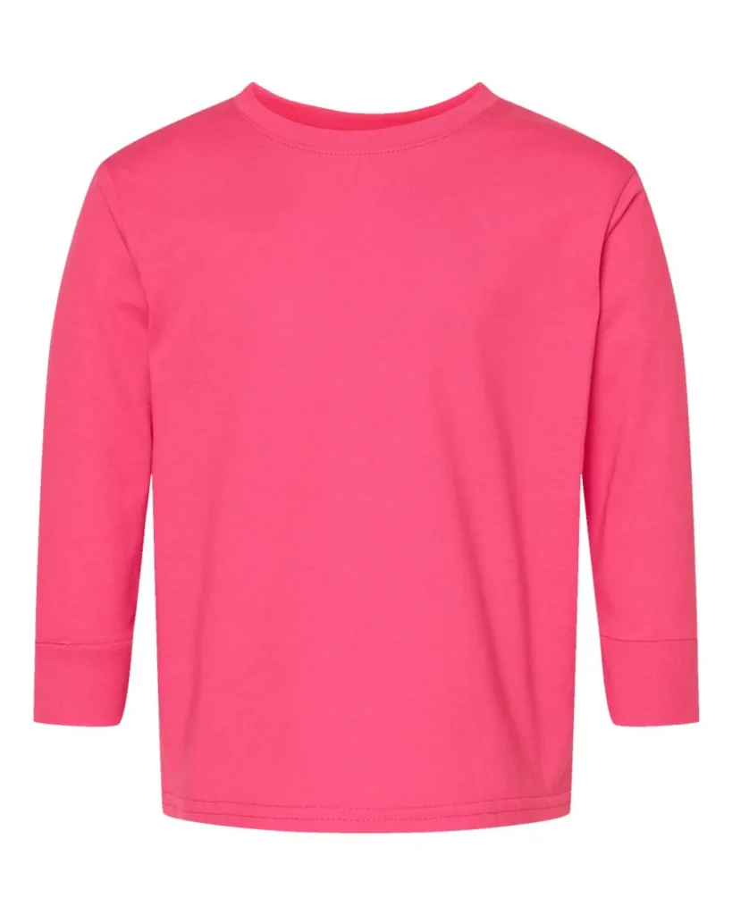 Rabbit Skins Toddler Fine Long Sleeve Hot Pink