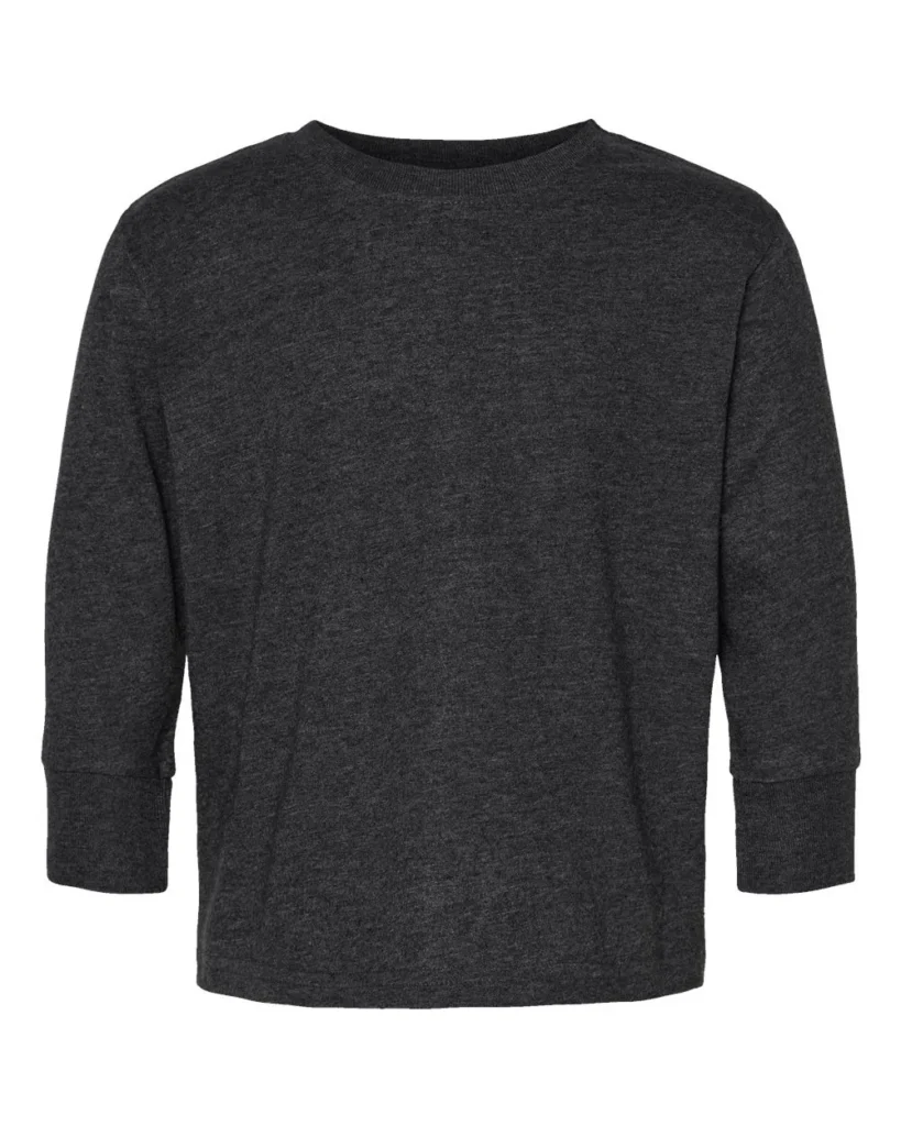 Rabbit Skins Toddler Fine Long Sleeve Vintage Smoke