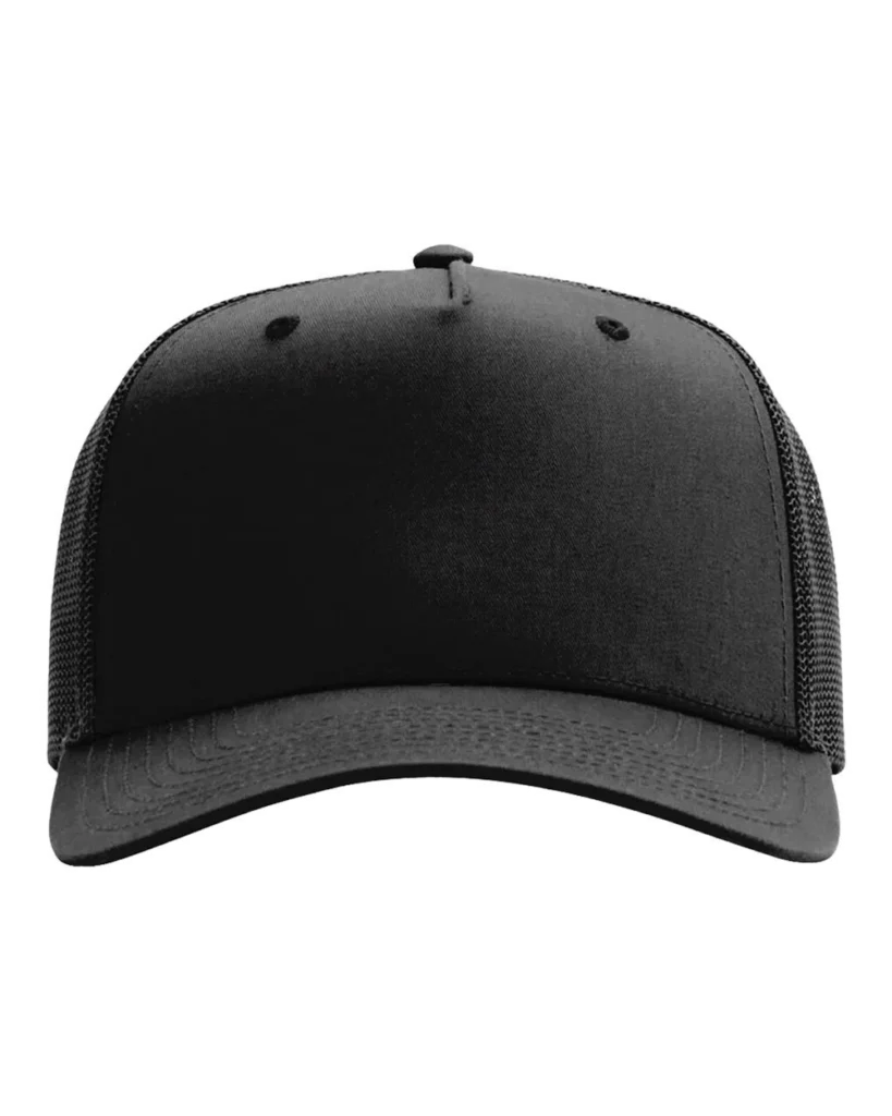 Richardson Five-Panel Trucker Cap Black