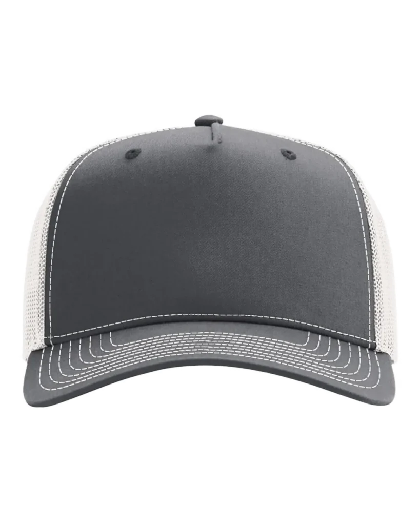 Richardson Five-Panel Trucker Cap Charcoal/ Ice Grey