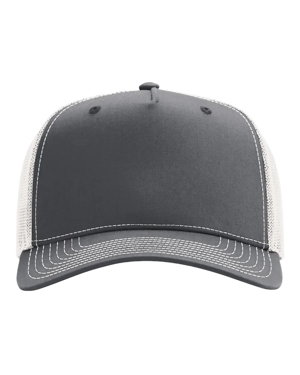 Richardson Five-Panel Trucker Cap Charcoal/ Ice Grey