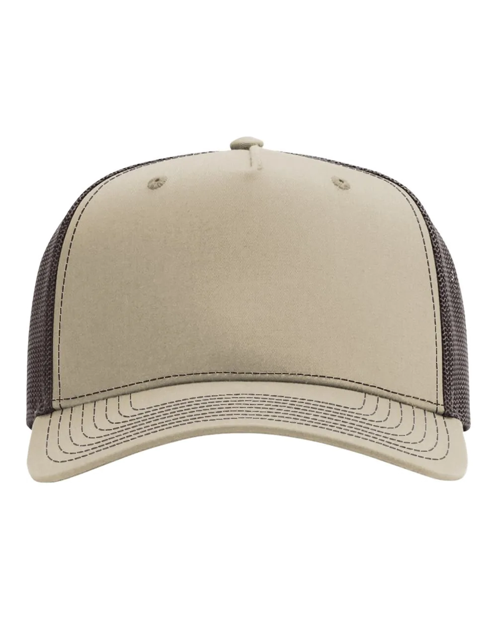Richardson Five-Panel Trucker Cap Khaki/ Coffee