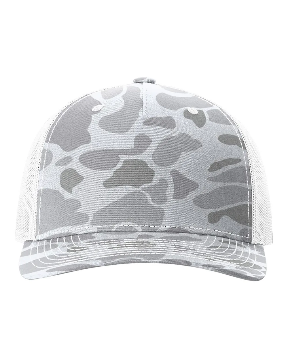 Richardson Printed Five-Panel Trucker Cap Blizzard Duck Camo/ White