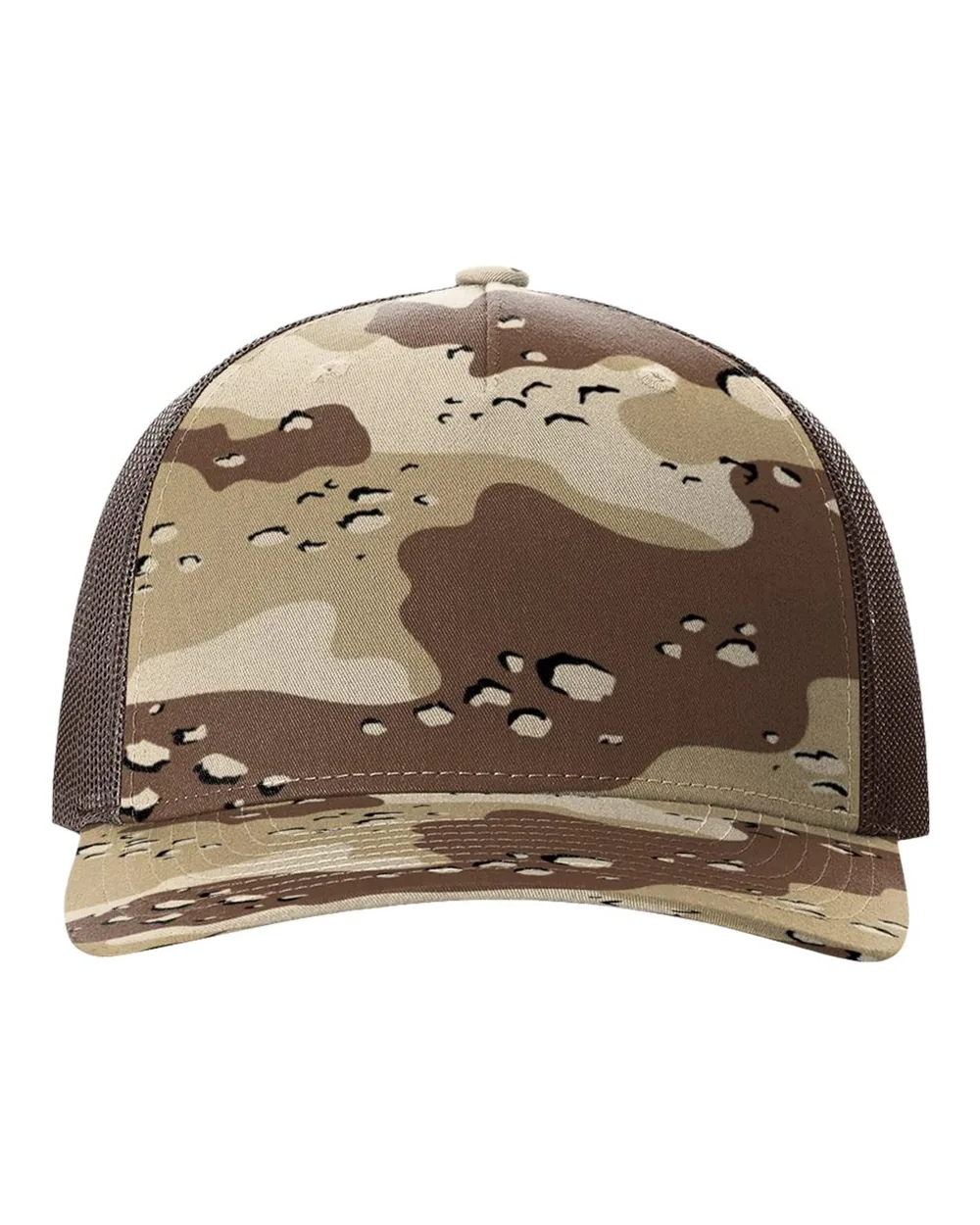 Richardson Printed Five-Panel Trucker Cap Desert Camo/ Brown