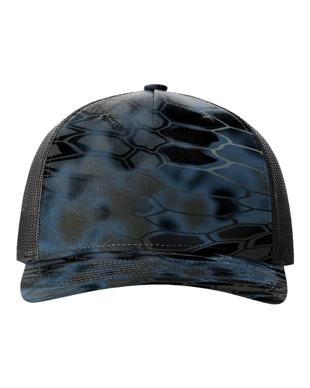 Richardson Printed Five-Panel Trucker Cap Kryptek Neptune/ Black