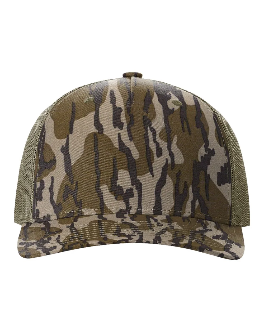 Richardson Printed Five-Panel Trucker Cap Mossy Oak Bottomland/ Loden