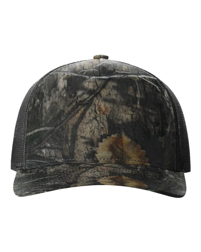 Richardson Printed Five-Panel Trucker Cap Mossy Oak Country DNA/ Black